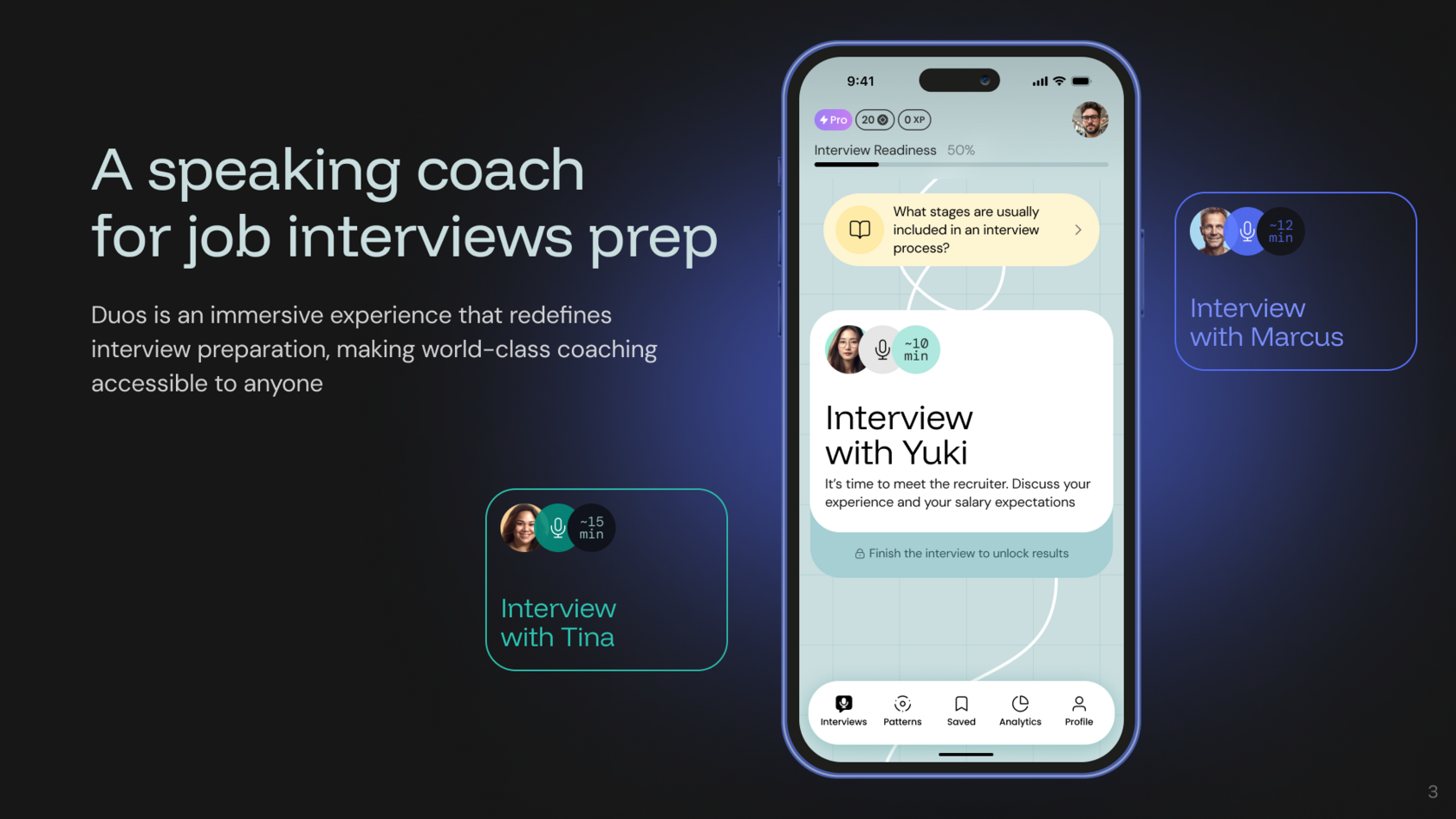 Duos AI graphic: A speaking coach for job interviews prep