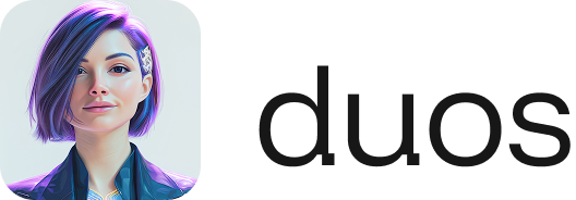 Duos AI logo lockup
