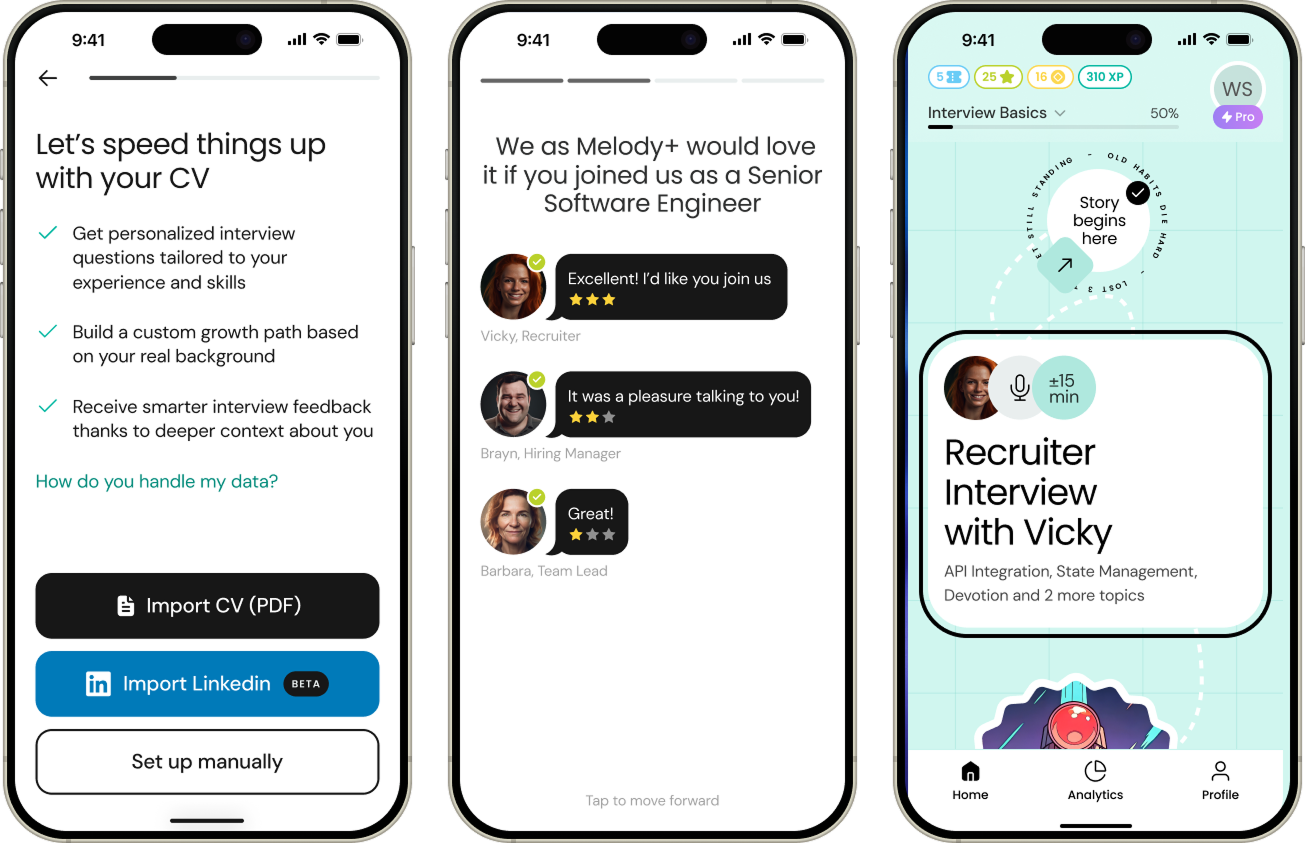 Duos AI graphic: app screenshots